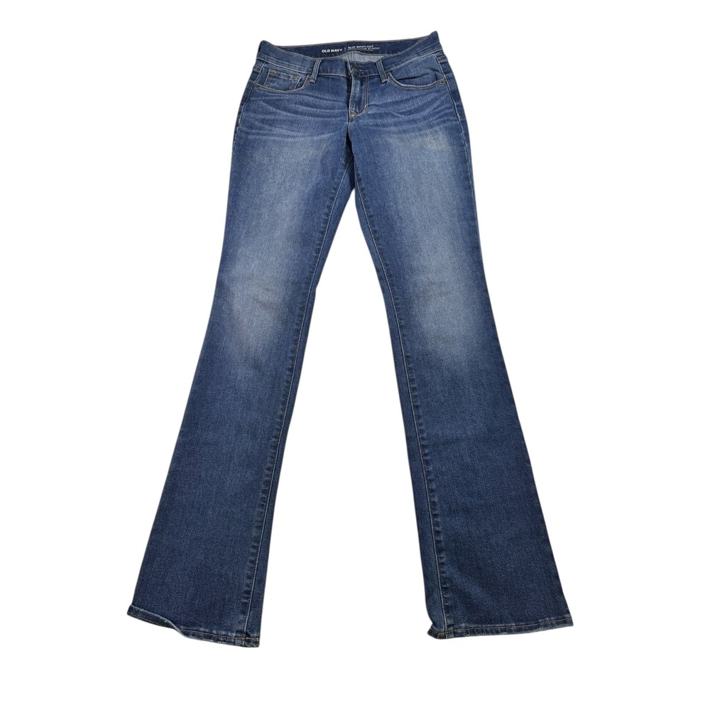 Old Navy Slim Boot Cut Jeans Womens Size 0 Regular Blue Denim Mid Rise
